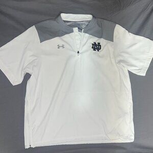 Under Armour Men’s White/Grey Notre Dame Fighting Irish Trophy Polo Shirt - L